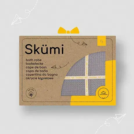 Drap de bain à capuche 100×100 "Skümi" gris